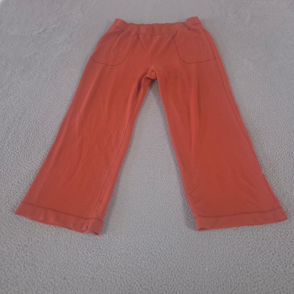 Old Navy Pants Womens Large Orange High-Waisted Cozy-Knit Pajama Wide-Leg Lounge